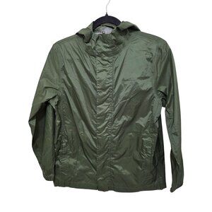 Ice burg Youth Lightweight Olive Green Hooded Rain Winter break Jacket Size M 12